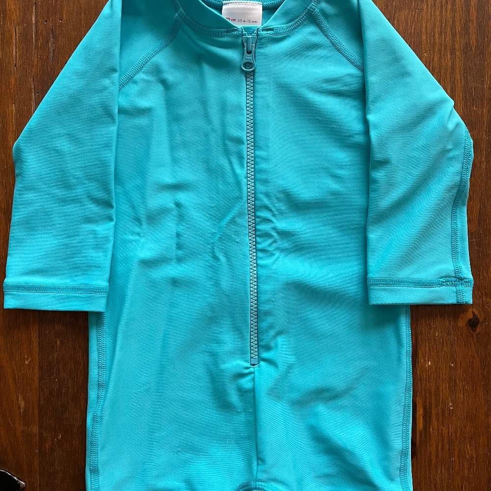 Hanna Andersson Baby one piece rash guard swim suit